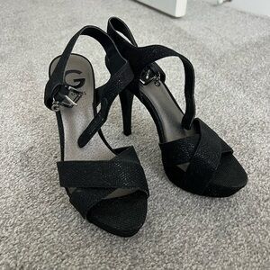 GUESS Elegant Black Strappy Heels